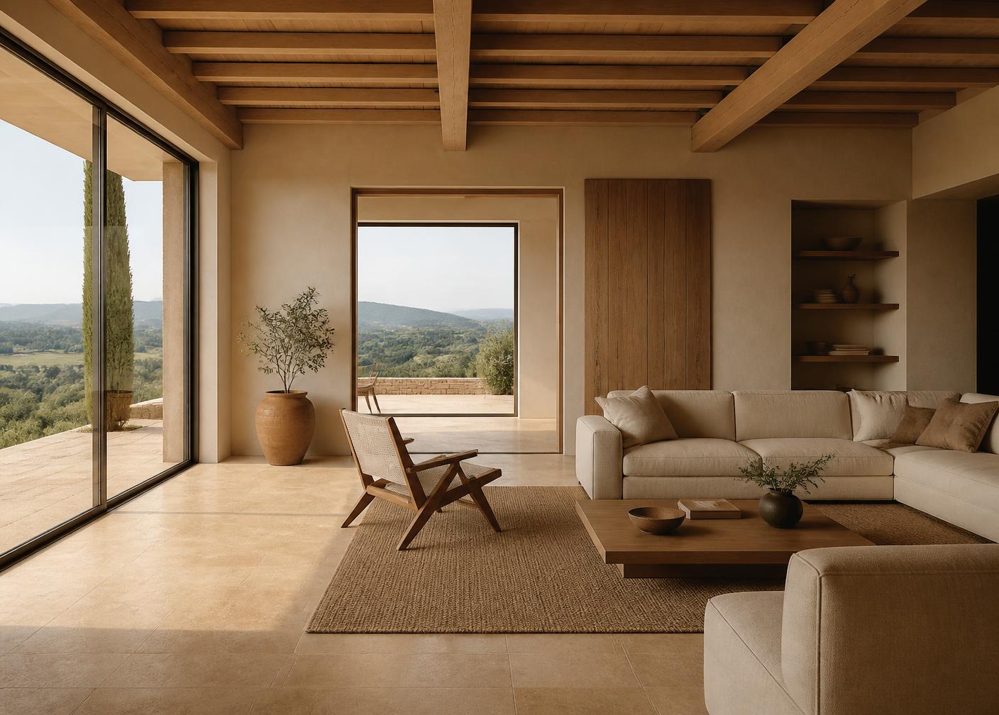 Salone di villa italiana con finiture sartoriali